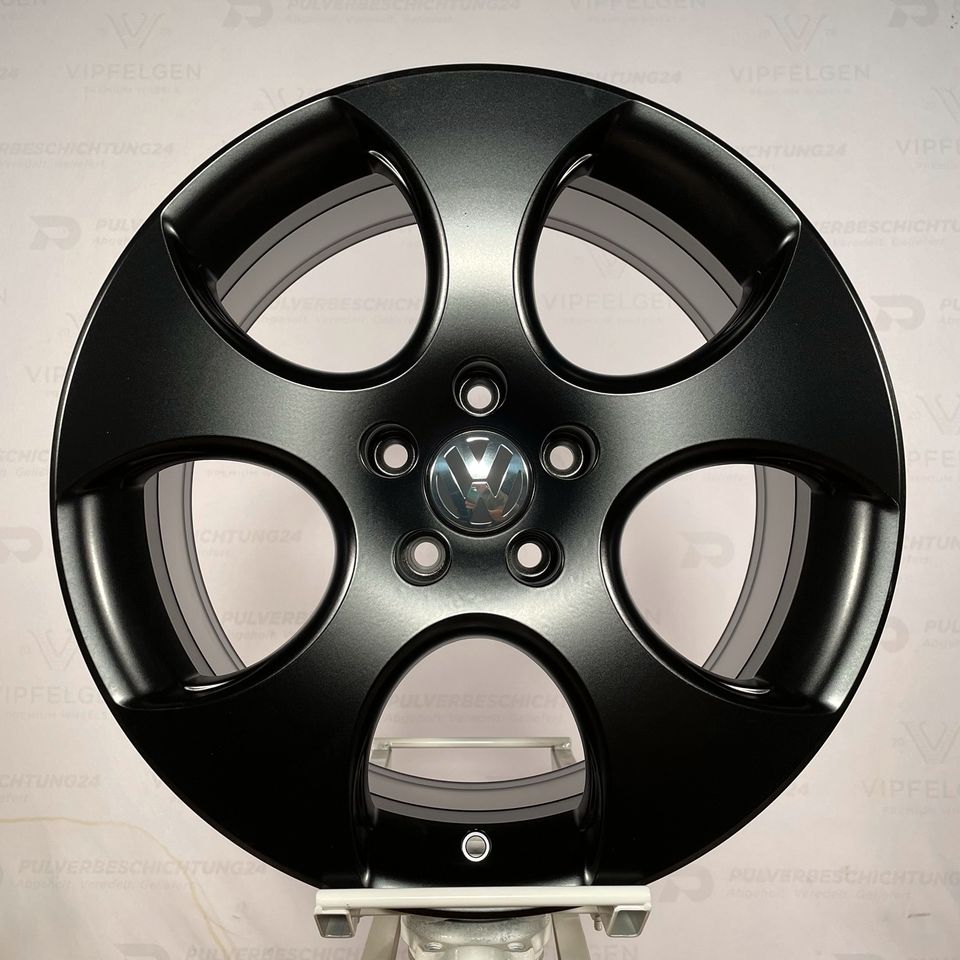 Originale 18 Zoll VW Golf 5 V 6 GTI Detroit Alufelgen Felgen Leichtmetallfelgen schwarz matt
